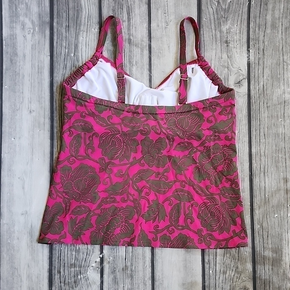 Lands End Underwire Tankini Top Sz 10D - Picture 3 of 5